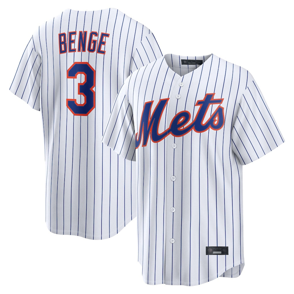 CAdoa NY.Mets #3 Carson Benge Player White Home Limited Stitched Jerseys
