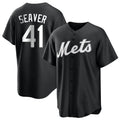 CAdoa NY.Mets #41 Tom Seaver Player Black Home Game Stitched Jerseys