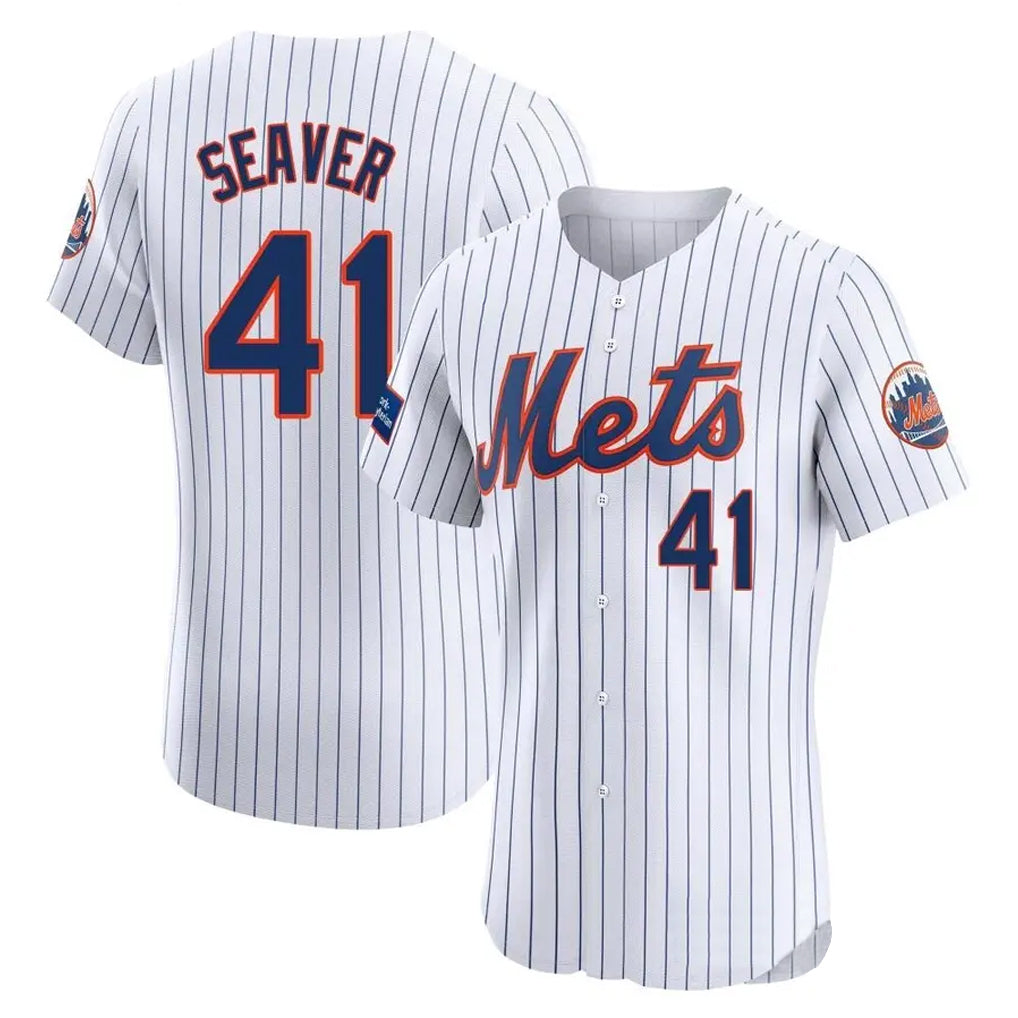 CAdoa NY.Mets #41 Tom Seaver Player White Home Limited Elite Stitched Jerseys