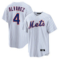 CAdoa NY.Mets #4 Francisco Alvarez Player White Home Game Stitched Jerseys
