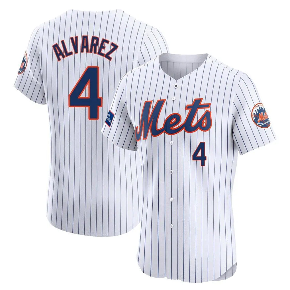 CAdoa NY.Mets #4 Francisco Alvarez Player White Home Limited Elite Stitched Jerseys