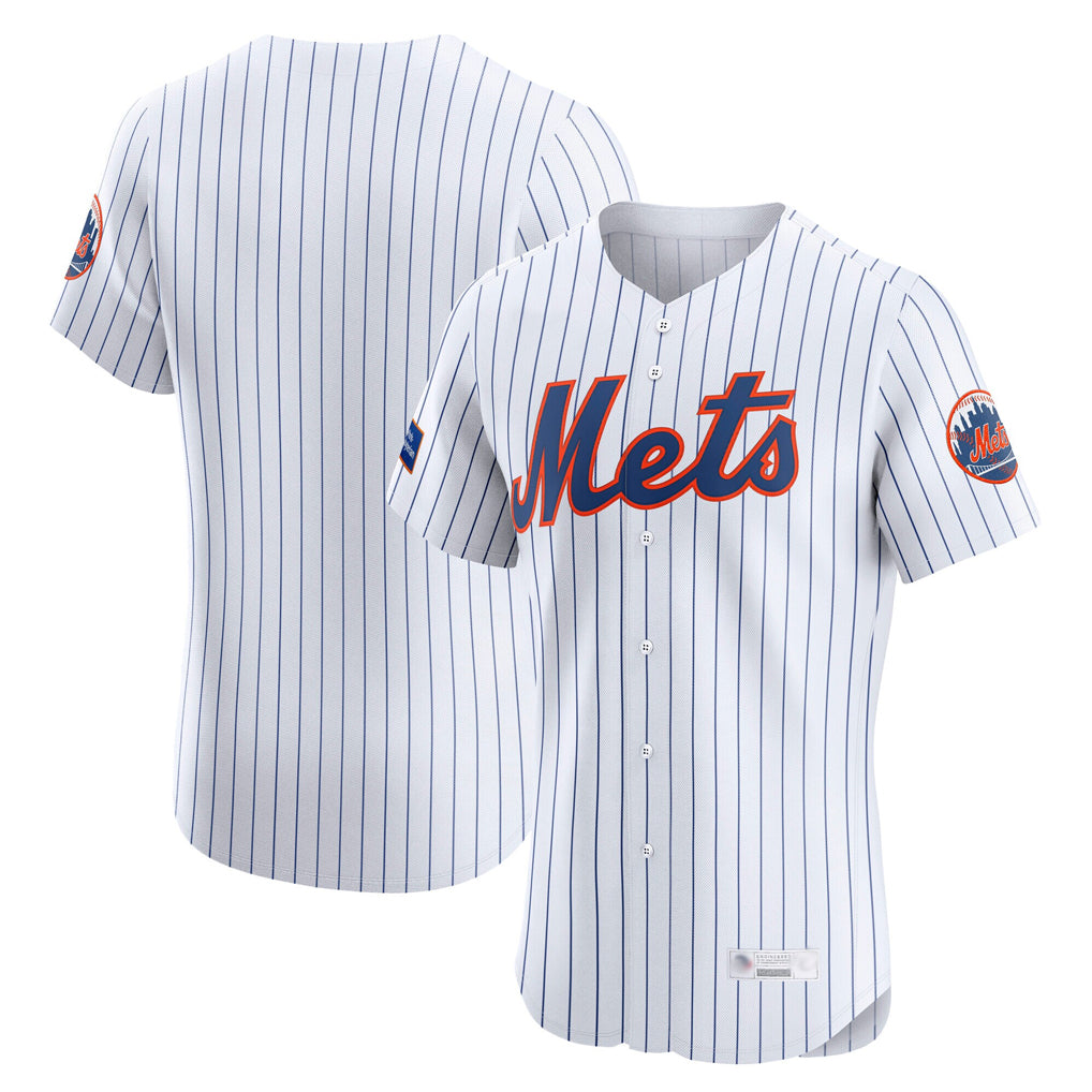CAdoa NY.Mets Blank Player White Home Limited Elite Stitched Jerseys