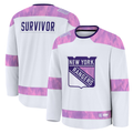 CAdoa NY.Rangers White Hockey Fights Cancer Survivor Practice Jerseys