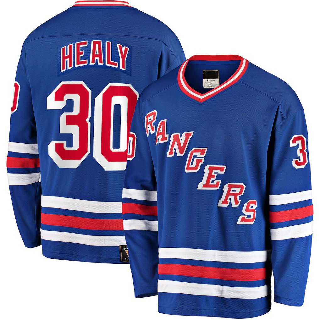 CAdoa NY.Rangers #30 Glenn Healy Blue Premier Breakaway Retired Player Jerseys