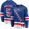 CAdoa NY.Rangers #5 Chad Ruhwedel Blue Home Premier Breakaway Jerseys