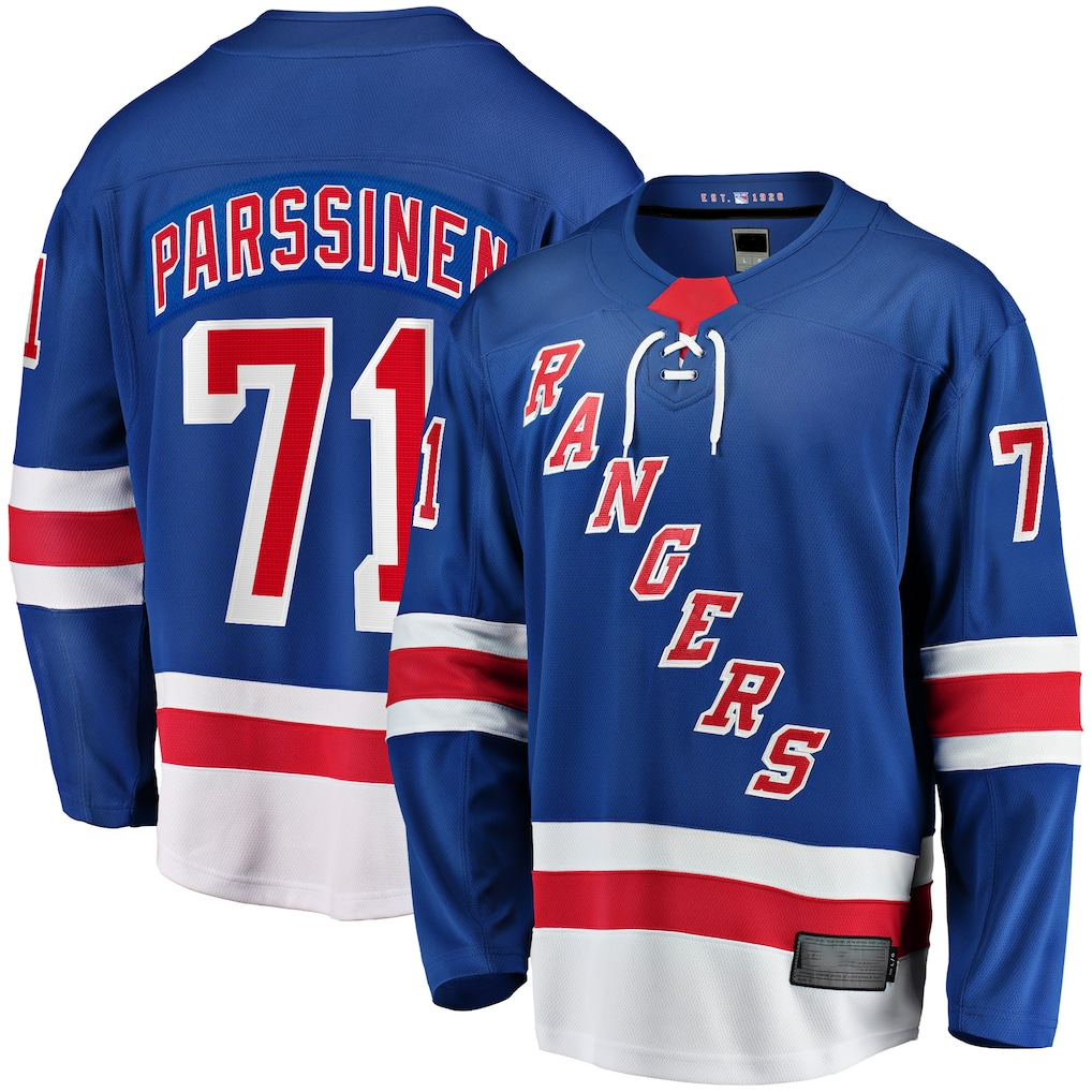 CAdoa NY.Rangers #71 Juuso Parssinen Blue Home Breakaway Jerseys