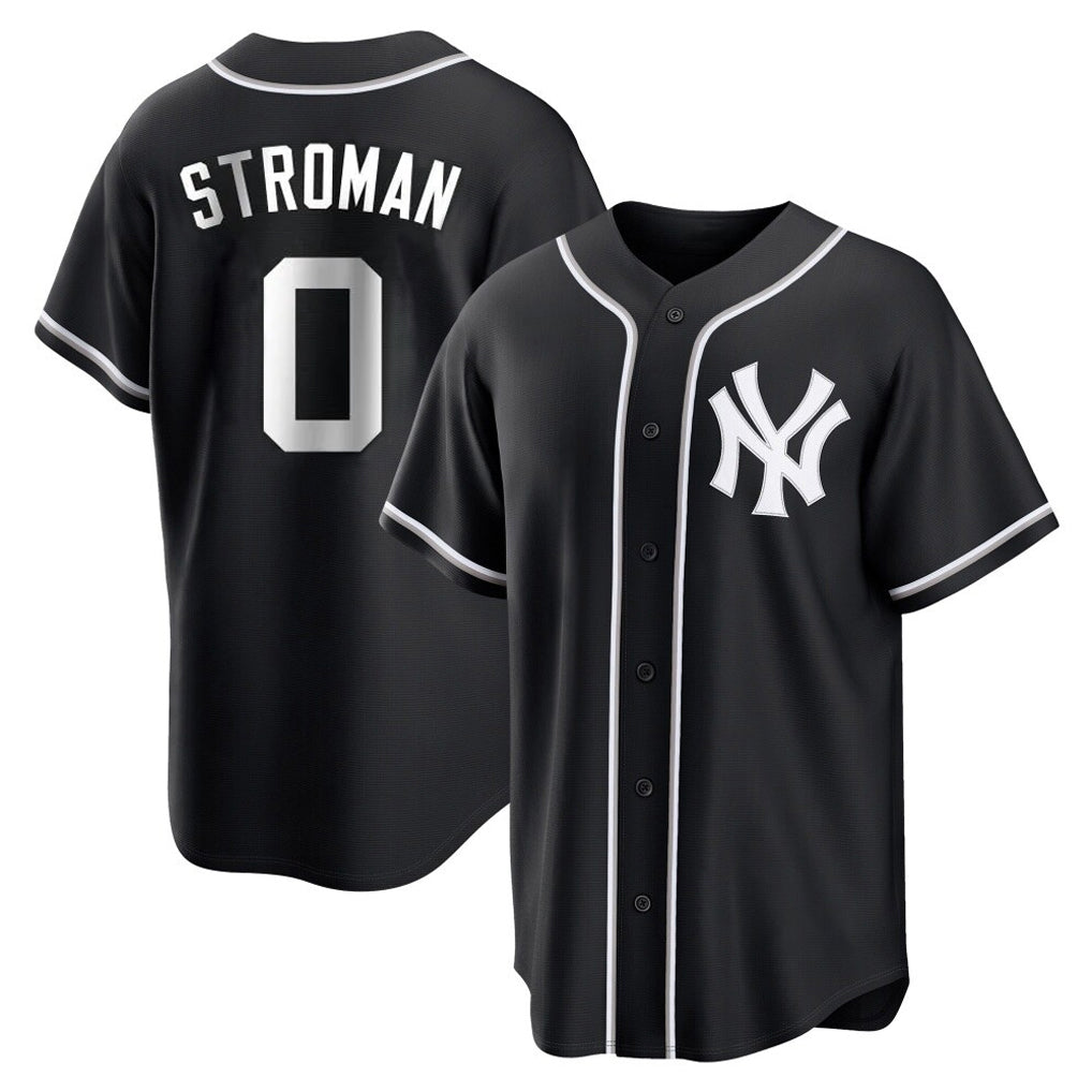 CAdoa NY.Yankees #0 Marcus Stroman Player Black Out Game Home Stitched Jerseys