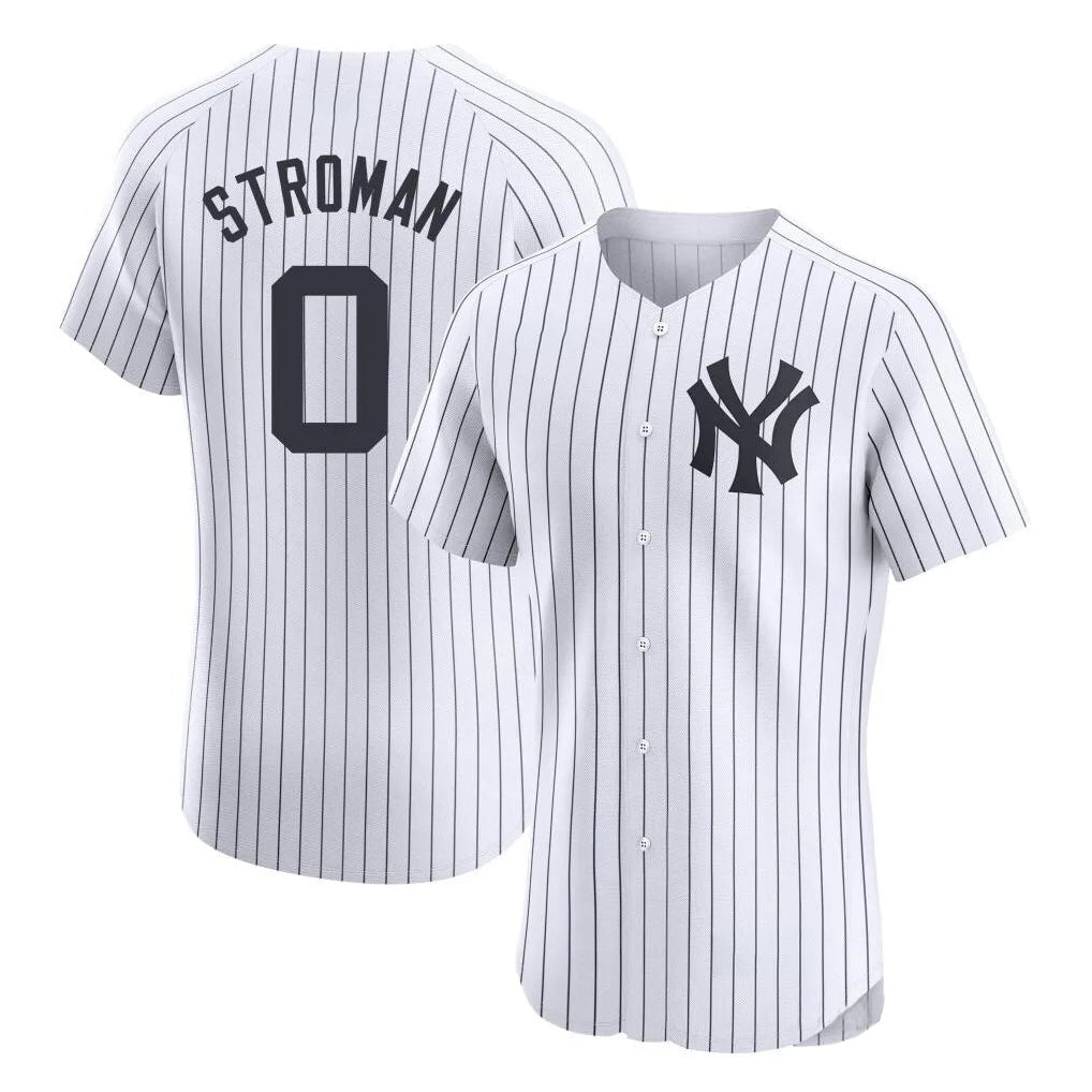 CAdoa NY.Yankees #0 Marcus Stroman Player White Limited Elite Home Stitched Jerseys