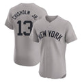 CAdoa NY.Yankees #13 Jazz Chisholm Jr Player Gray Limited Elite Home Stitched Jerseys