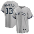 CAdoa NY.Yankees #13 Jazz Chisholm Jr Player Gray Road Game Stitched Jerseys