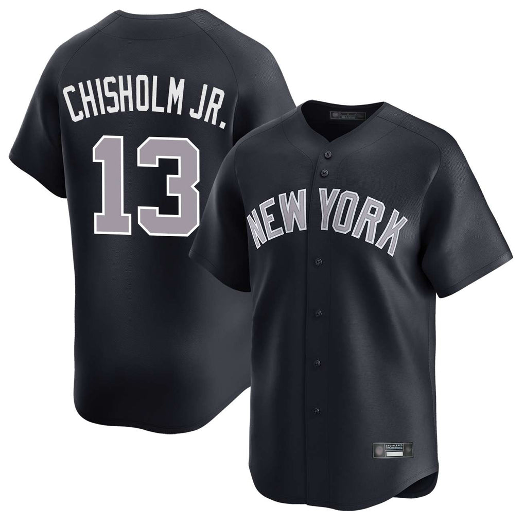 CAdoa NY.Yankees #13 Jazz Chisholm Jr Player Navy Limited Home Stitched Jerseys
