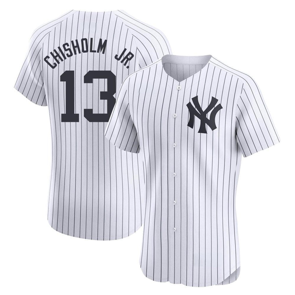 CAdoa NY.Yankees #13 Jazz Chisholm Jr Player White Limited Home Stitched Jerseys