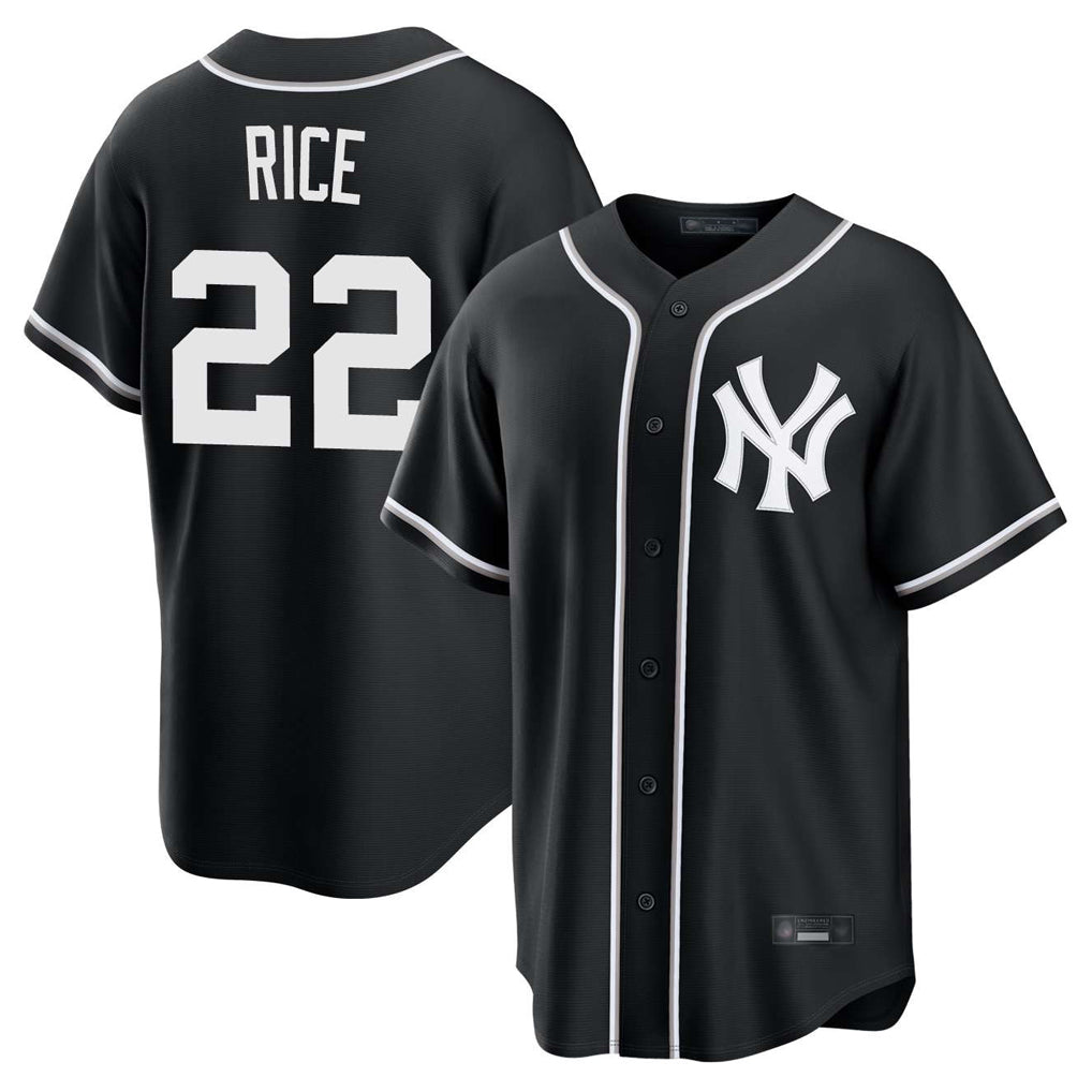 CAdoa NY.Yankees #22 Ben Rice Player Black Out Game Home Stitched Jerseys