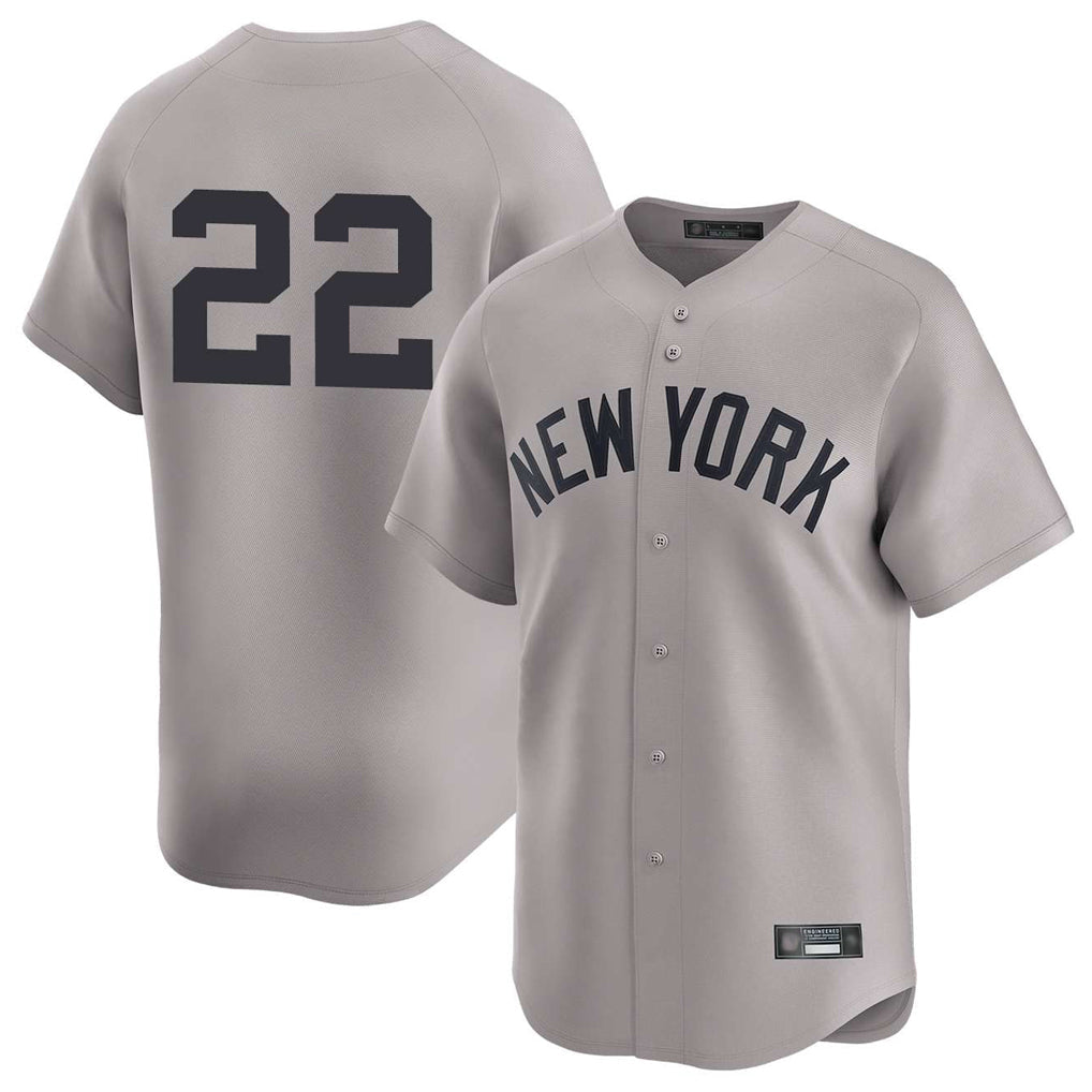 CAdoa NY.Yankees #22 Ben Rice Player Gray Limited Stitched Jerseys