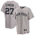 CAdoa NY.Yankees #27 Giancarlo Stanton Player Gray Game Home Stitched Jerseys