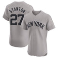 CAdoa NY.Yankees #27 Giancarlo Stanton Player Gray Limited Elite Home Stitched Jerseys
