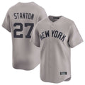 CAdoa NY.Yankees #27 Giancarlo Stanton Player Gray Limited Home Stitched Jerseys