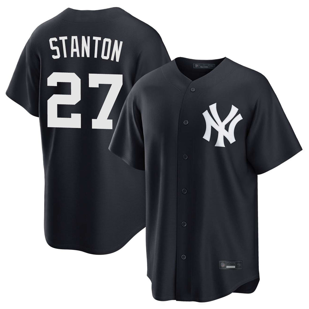 CAdoa NY.Yankees #27 Giancarlo Stanton Player Navy Game Stitched Jerseys