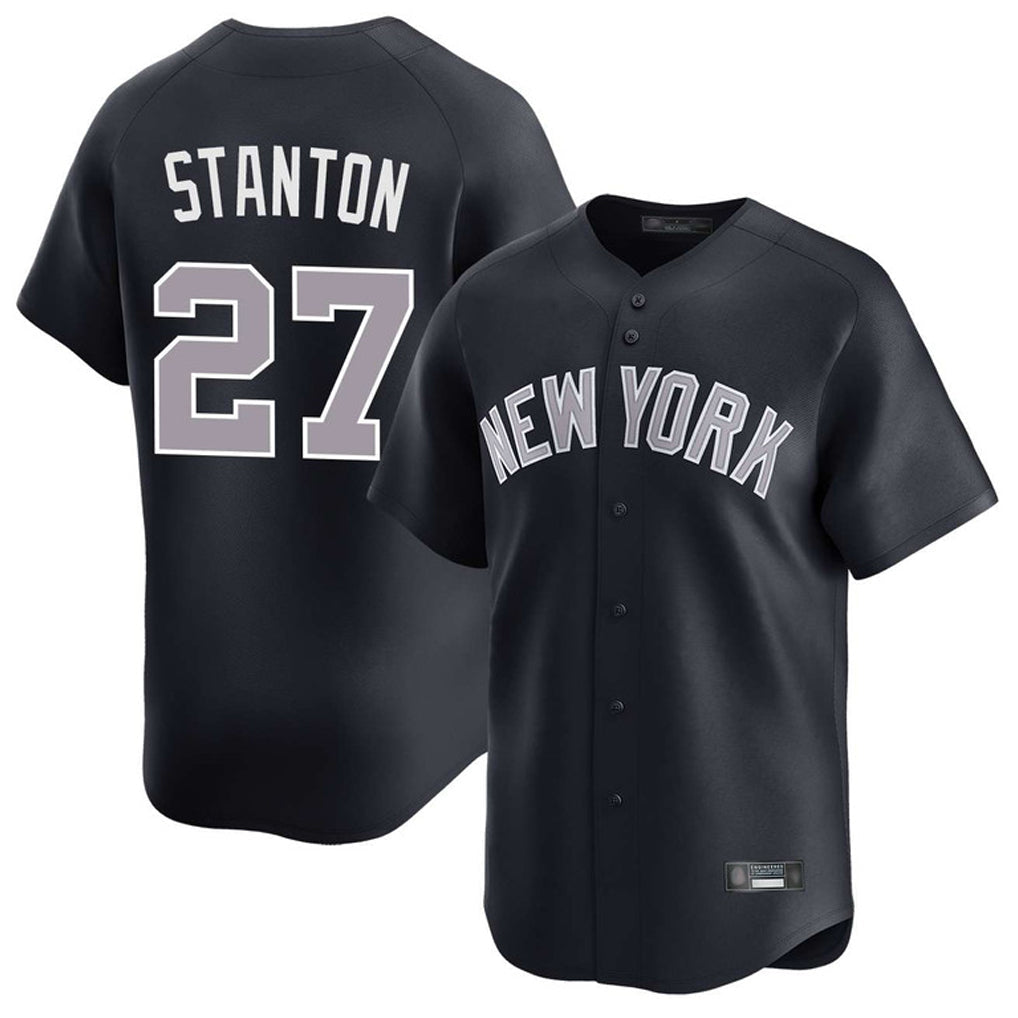 CAdoa NY.Yankees #27 Giancarlo Stanton Player Navy Limited Game Stitched Jerseys