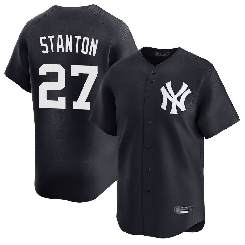 CAdoa NY.Yankees #27 Giancarlo Stanton Player Navy Limited Home Stitched Jerseys