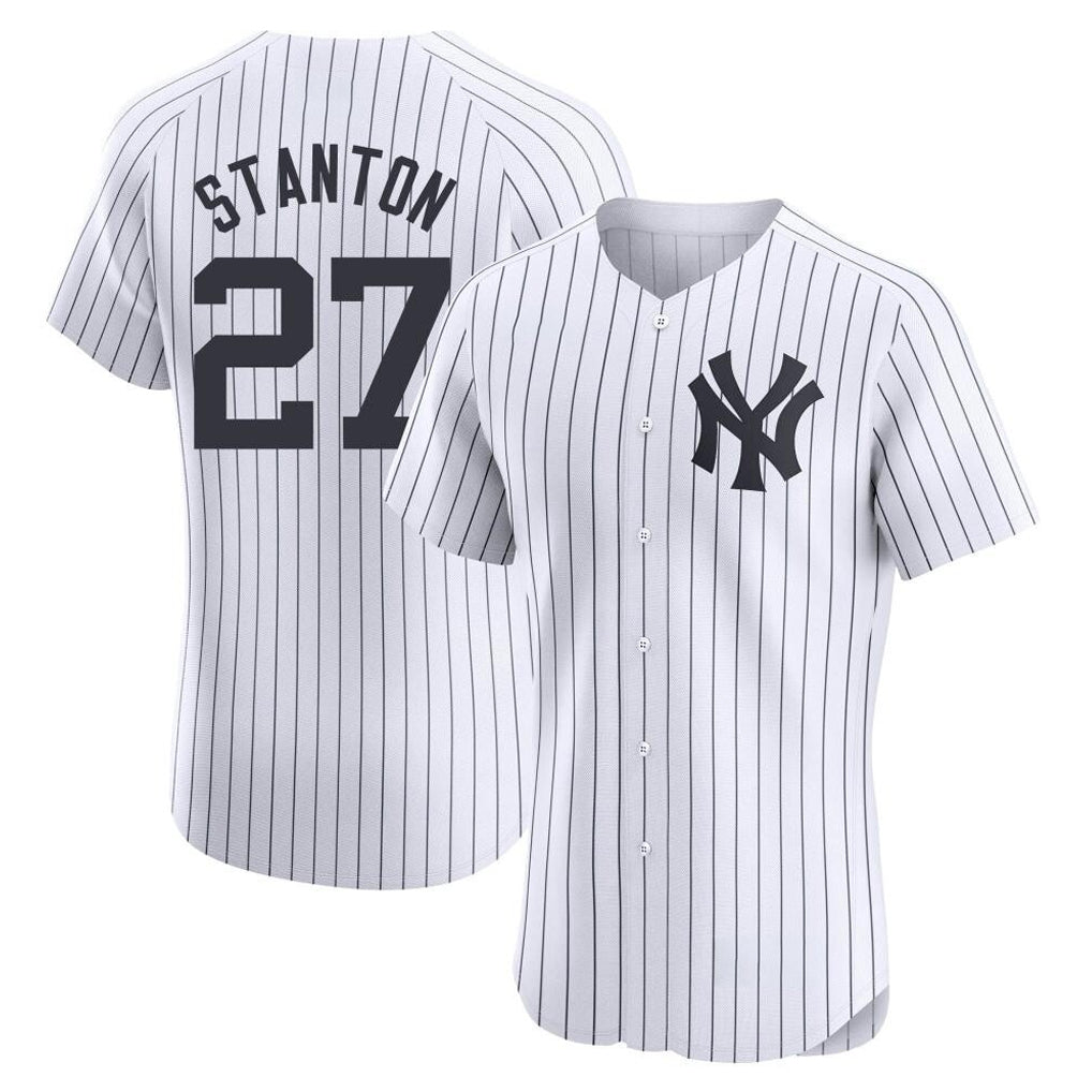 CAdoa NY.Yankees #27 Giancarlo Stanton Player White Limited Elite Home Stitched Jerseys