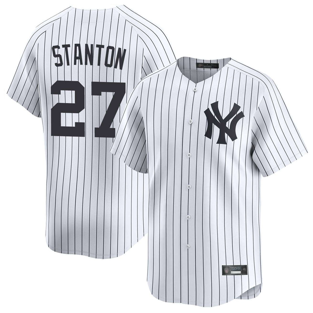 CAdoa NY.Yankees #27 Giancarlo Stanton Player White Limited Home Stitched Jerseys