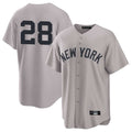 CAdoa NY.Yankees #28 Austin Wells Player Gray Game Stitched Jerseys