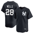 CAdoa NY.Yankees #28 Austin Wells Player Navy Alternate Limited Home Stitched Jerseys