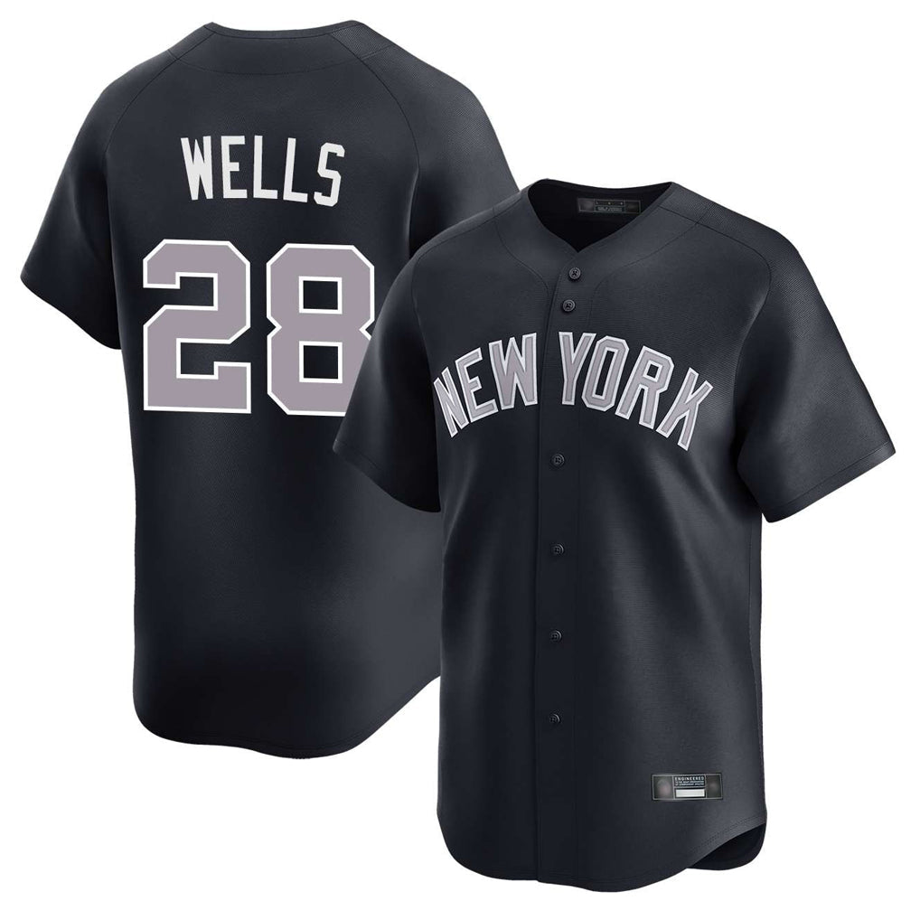 CAdoa NY.Yankees #28 Austin Wells Player Navy Limited Home Stitched Jerseys