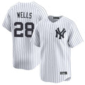 CAdoa NY.Yankees #28 Austin Wells Player White Limited Home Stitched Jerseys