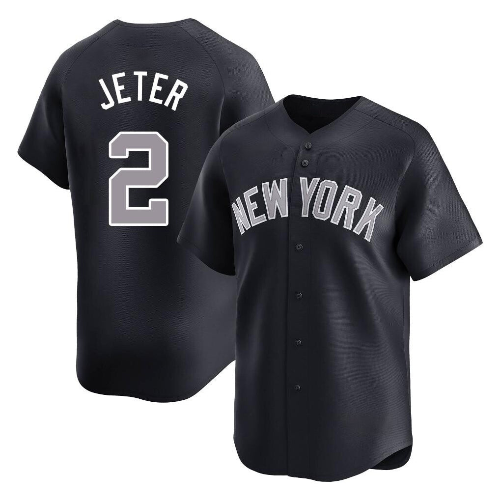 CAdoa NY.Yankees #2 Derek Jeter Player Navy Limited Game Stitched Jerseys