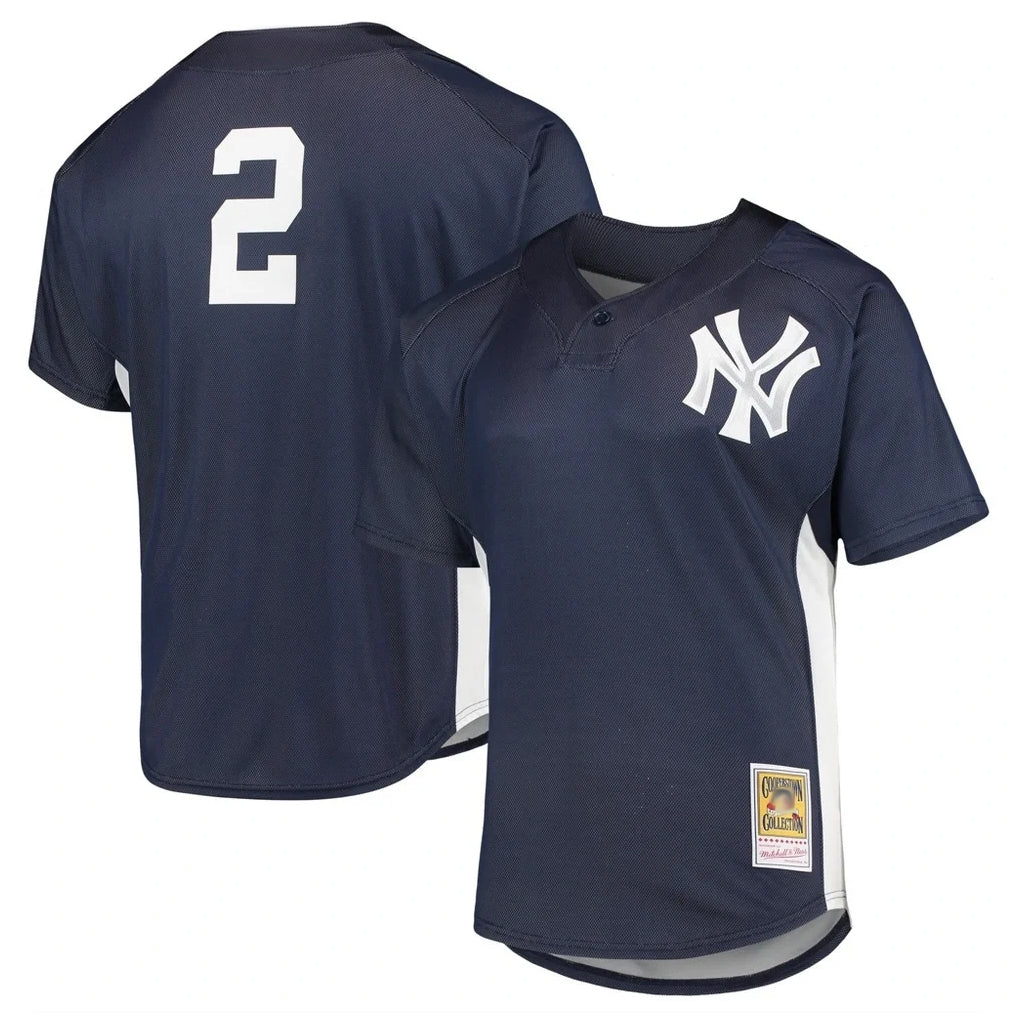 CAdoa NY.Yankees #2 Derek Jeter Player Navy Mitchell & Ness Limited Stitched Jerseys