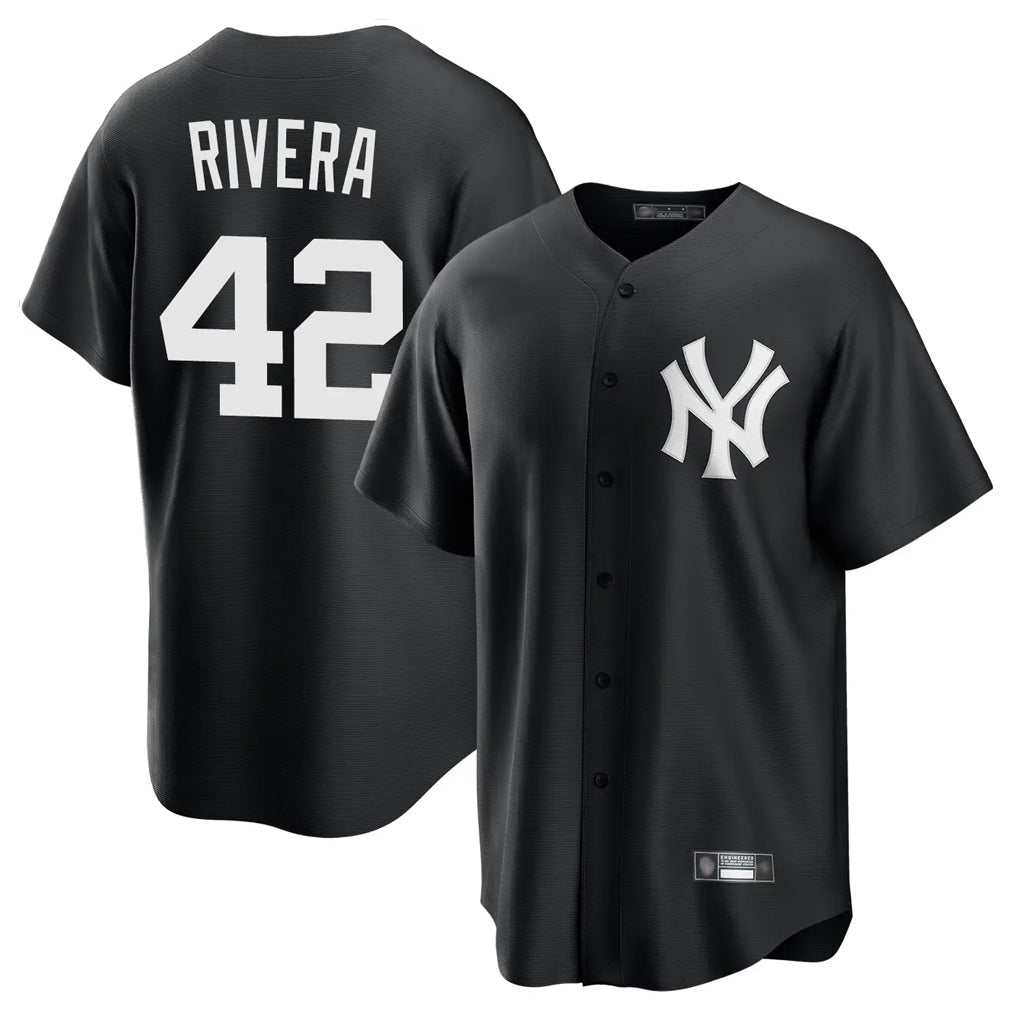 CAdoa NY.Yankees #42 Mariano Rivera Player Black Game Stitched Jerseys