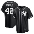 CAdoa NY.Yankees #42 Mariano Rivera Player Black Out Game Home Stitched Jerseys