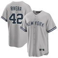 CAdoa NY.Yankees #42 Mariano Rivera Player Gray Road Game Stitched Jerseys