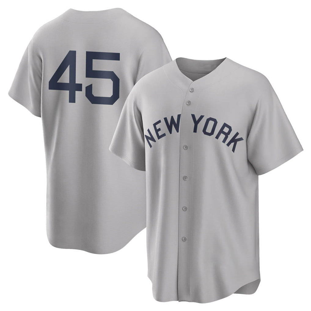 CAdoa NY.Yankees #45 Gerrit Cole Player Gray Field of Dreams Game Stitched Jerseys