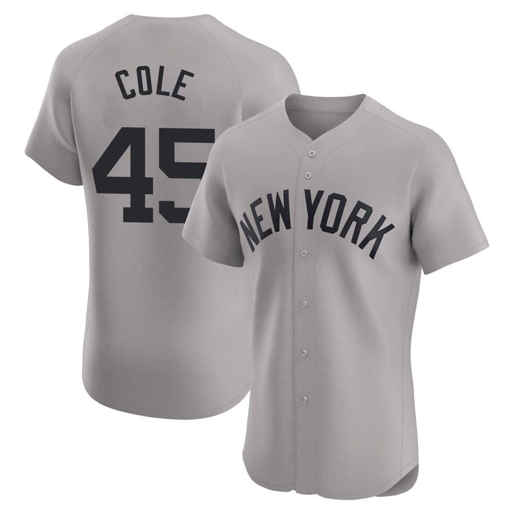 CAdoa NY.Yankees #45 Gerrit Cole Player Gray Limited Elite Home Stitched Jerseys