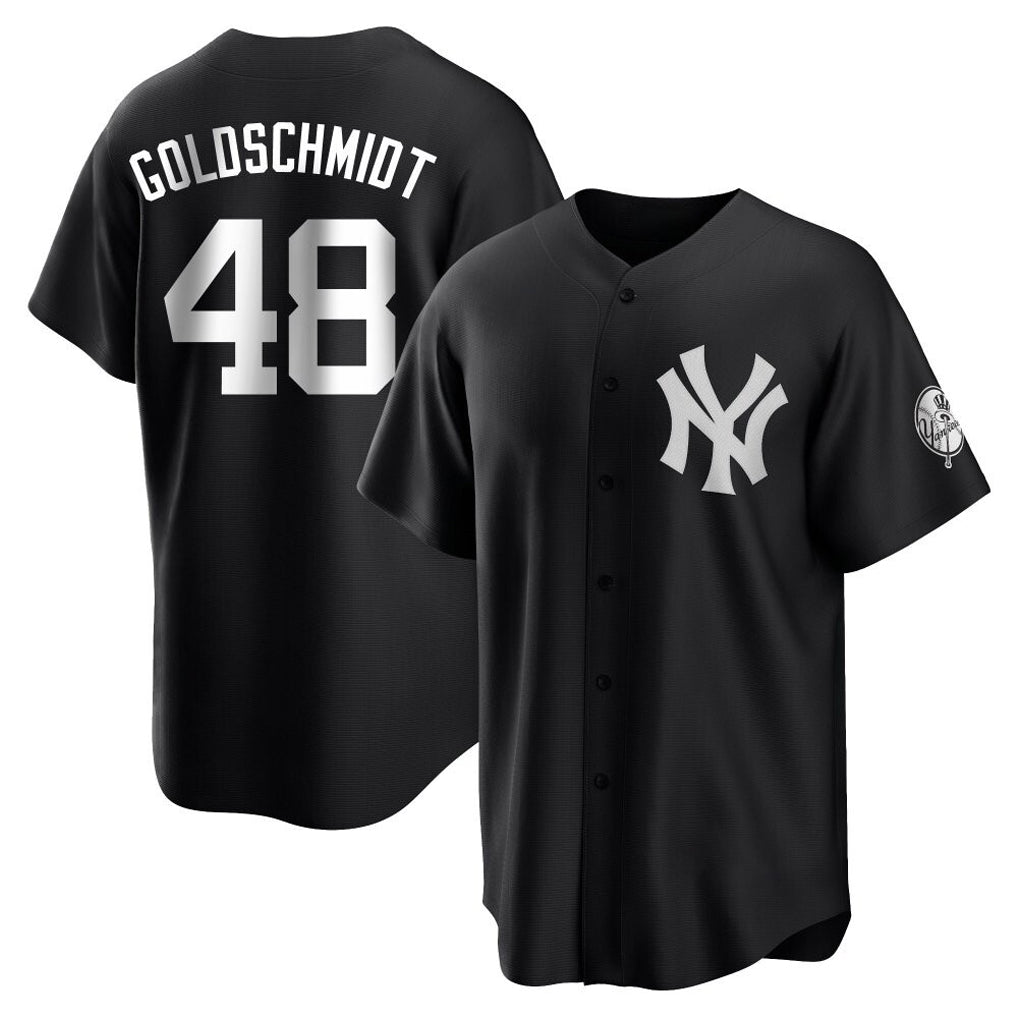 CAdoa NY.Yankees #48 Paul Goldschmidt Player Black Game Stitched Jerseys