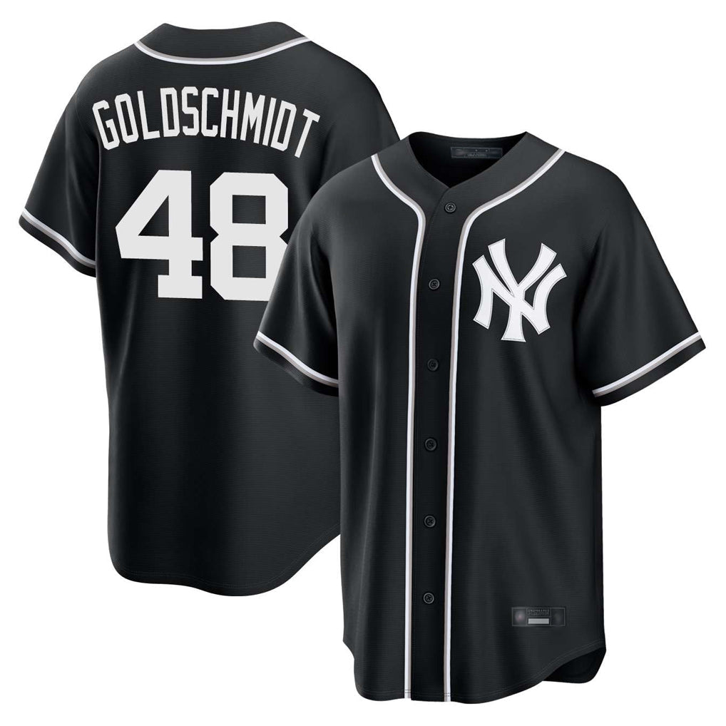 CAdoa NY.Yankees #48 Paul Goldschmidt Player Black Out Game Home Stitched Jerseys