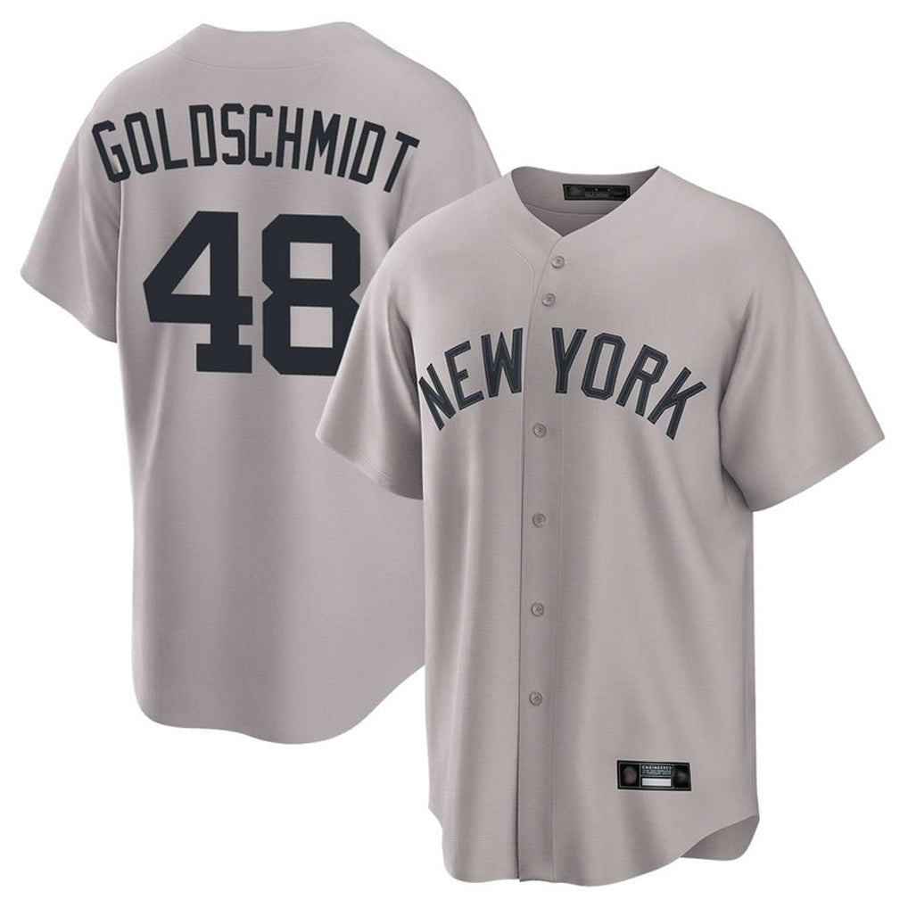 CAdoa NY.Yankees #48 Paul Goldschmidt Player Gray Game Home Stitched Jerseys