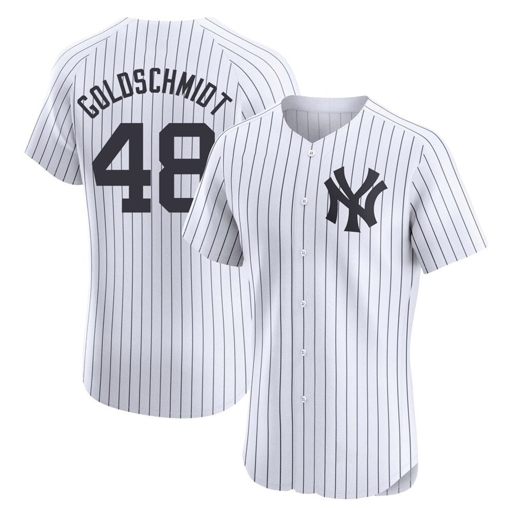 CAdoa NY.Yankees #48 Paul Goldschmidt Player White Limited Elite Home Stitched Jerseys