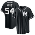 CAdoa NY.Yankees #54 Max Fried Player Black Out Game Stitched Jerseys