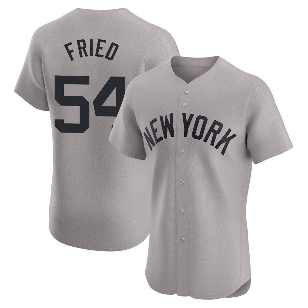 CAdoa NY.Yankees #54 Max Fried Player Gray Limited Elite Home Stitched Jerseys