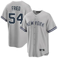 CAdoa NY.Yankees #54 Max Fried Player Gray Road Game Stitched Jerseys