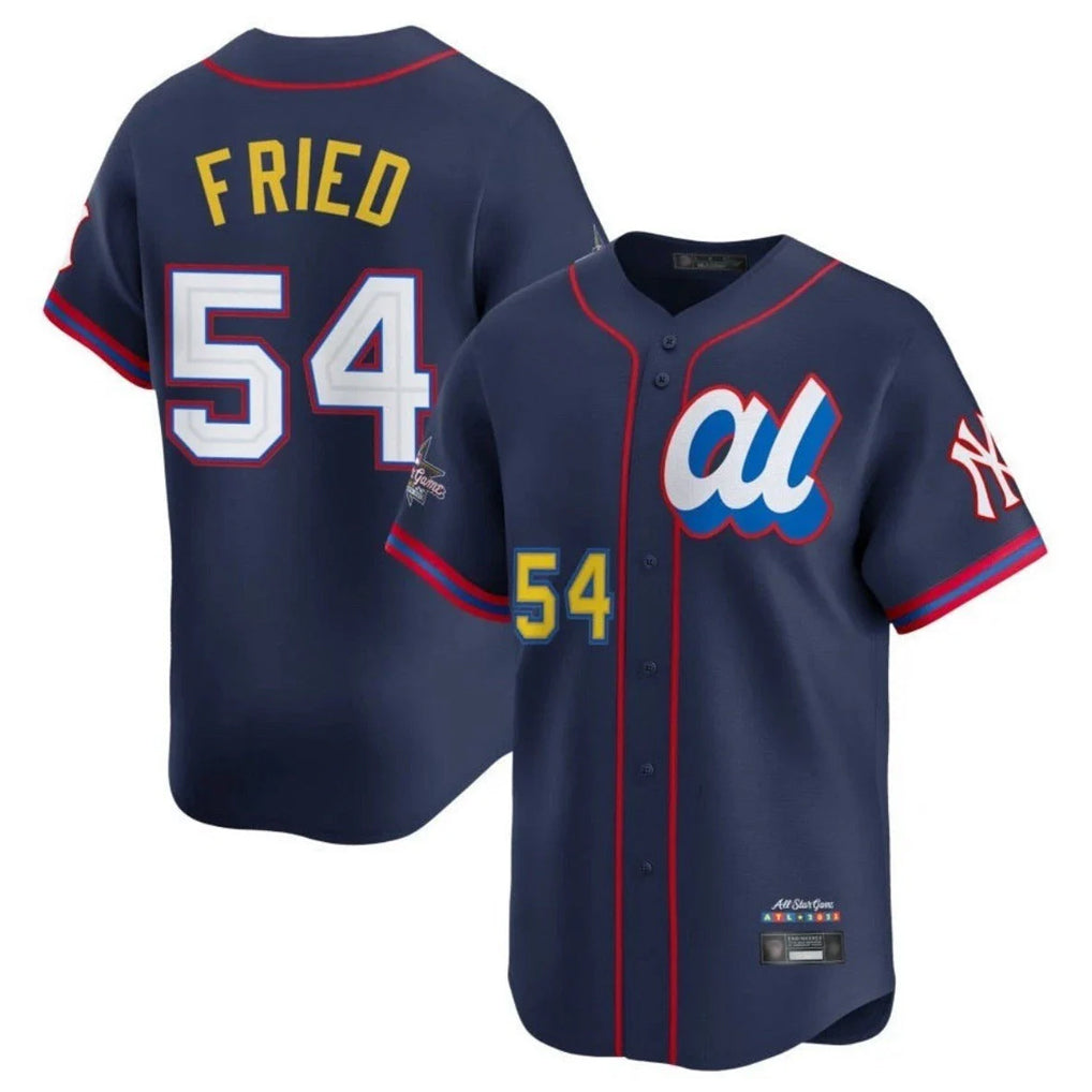 CAdoa NY.Yankees #54 Max Fried Player Navy All Star Limited Home Stitched Jerseys