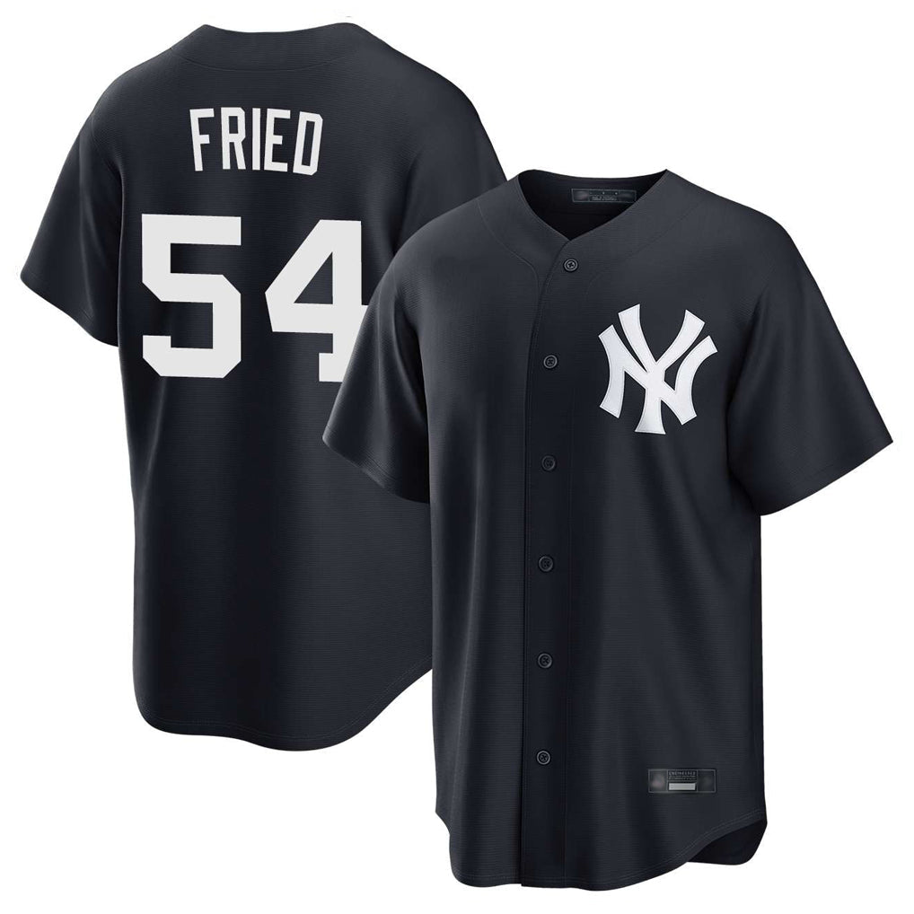 CAdoa NY.Yankees #54 Max Fried Player Navy Game Stitched Jerseys