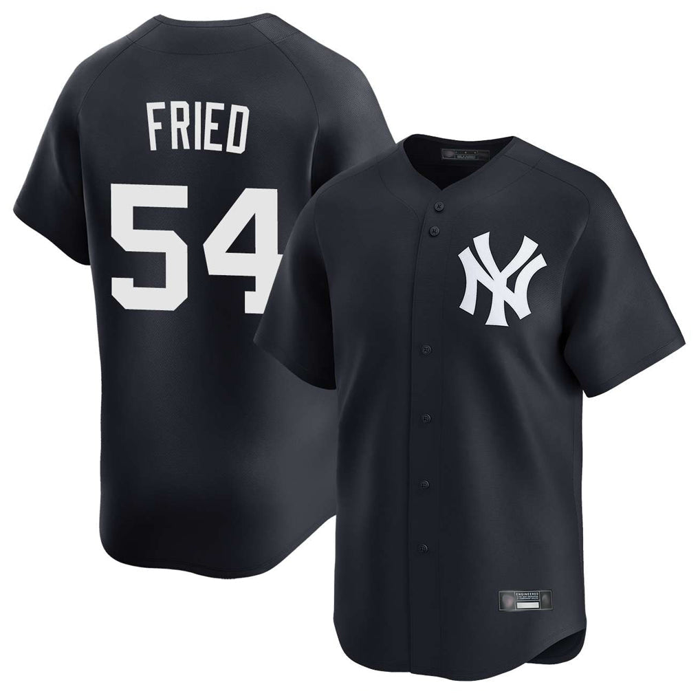 CAdoa NY.Yankees #54 Max Fried Player Navy Limited Game Stitched Jerseys