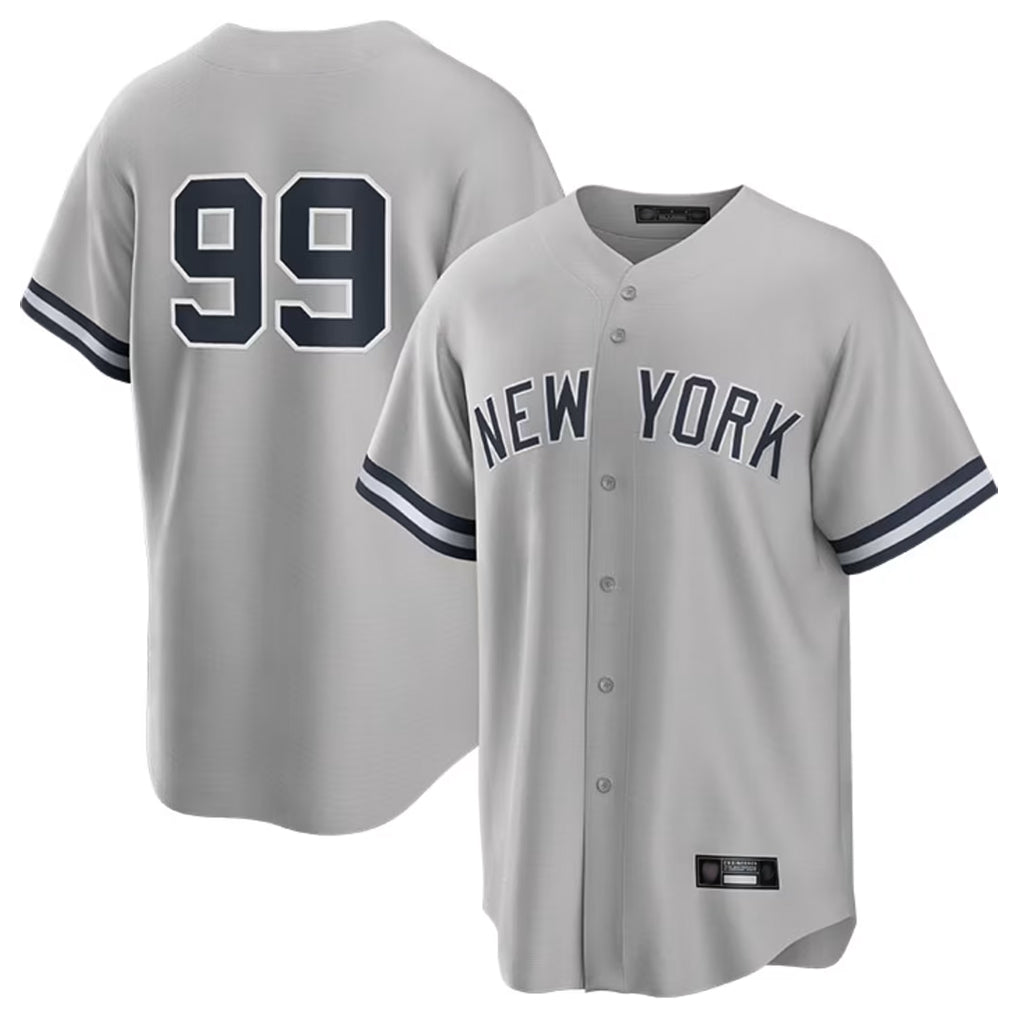 CAdoa NY.Yankees #99 Aaron Judge Player Gray Road Game Stitched Jerseys