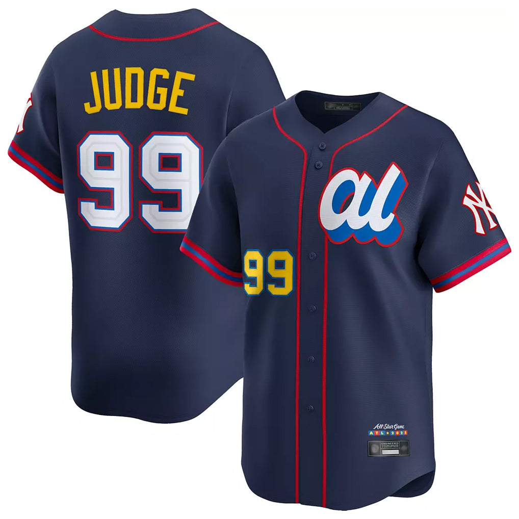 CAdoa NY.Yankees #99 Aaron Judge Player Navy All Star Limited Home Stitched Jerseys