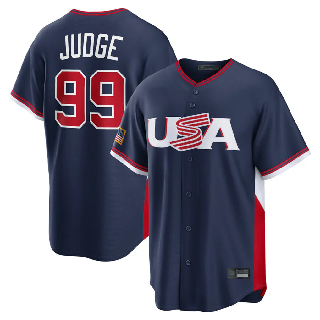 CAdoa NY.Yankees #99 Aaron Judge Player Navy USA 2026 World Classic Limited Game Stitched Jerseys